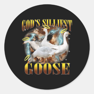  Goden Silliest Goose Funny Gekke Goose Pun Ronde Sticker