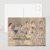 Godey's 1858 Trouwjurken Briefkaart (Voorkant / Achterkant)