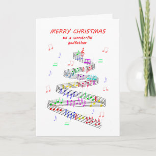 Godfather Bladmuziek Kerstmis Feestdagen Kaart