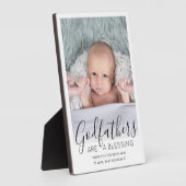 Godfather Dank u doop voor doopsel Foto Fotoplaat (Zijkant)