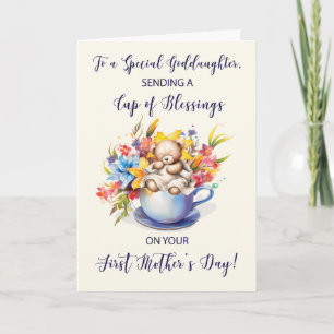 Godfather: eerste Moederdag Cup of Blessings Kaart