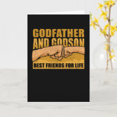 Godfather en Godson beste vrienden voor het leven Kaart (Gele Bloem)