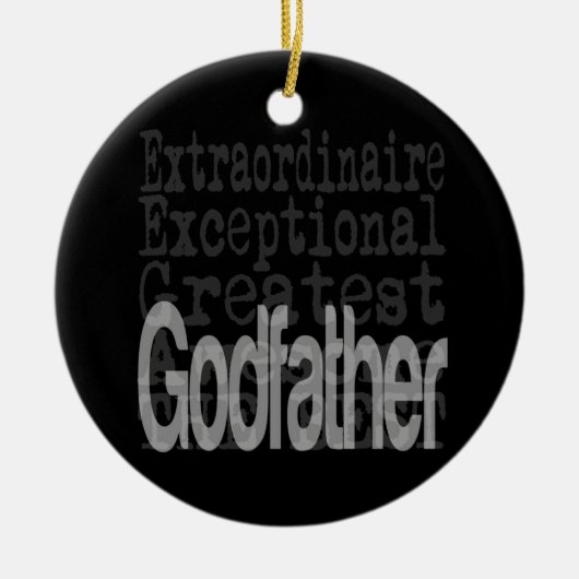 Godfather Extraordinaire Keramisch Ornament (Voorkant)