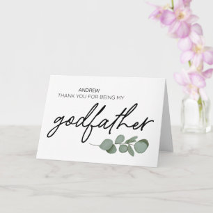 Godfather Gift Bedankt voor het zijn van mijn peet Kaart