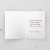 Godfather Happy Thanksgiving Turkey Card Feestdagen Kaart (Binnen)