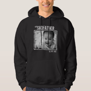 Godfather Persoonlijke Foto en Naam Zwart Hoodie