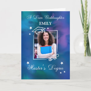 Godfather Photo Custom Name Master's Degree Kaart