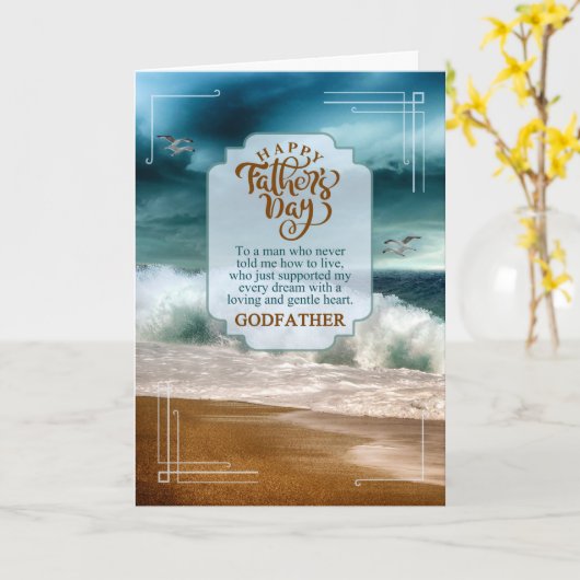Godfather Sentimental Crashing Waves Vaderdag Kaart (Gele Bloem)
