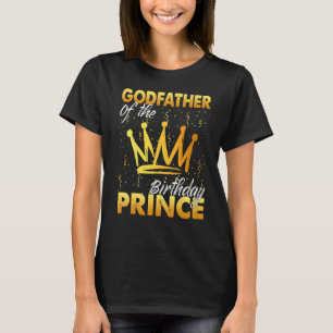 Godfather van de Birthday Prince Boys Son Birthday T-shirt