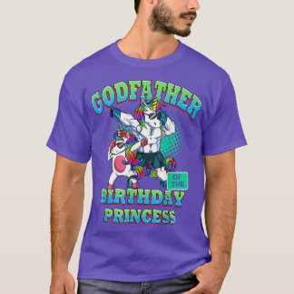 Godfather van de Birthday Princess Dabbing Unicorn T-shirt