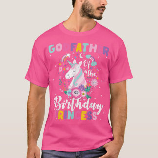 Godfather van de Birthday Princess Unicorn Birthda T-shirt