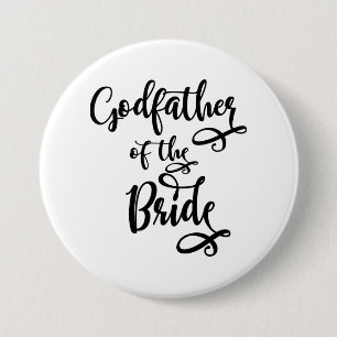 Godfather van de Bride Ronde Button 7,6 Cm