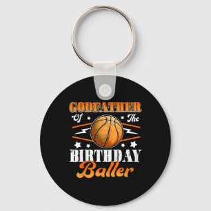 Godfather van de verjaardag Baller Basketbal Vader Sleutelhanger