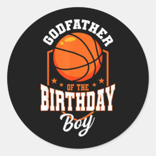 Godfather Van De Verjaardagsman Honkbal Thema Verj Ronde Sticker