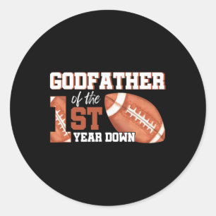 Godfather van het 1 jaar oude verjaardagsfeest Foo Ronde Sticker