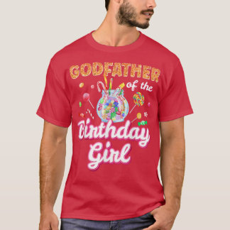 Godfather van het Snoep van de geboorte-meisjes T-shirt