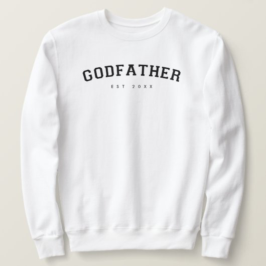Godfather vestigde Varsity Typography White Trui (Design voorkant)