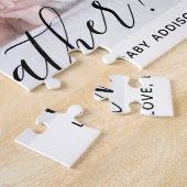 Godfather Voorstel Simple Modern Script Baby Foto Legpuzzel (Zijkant)