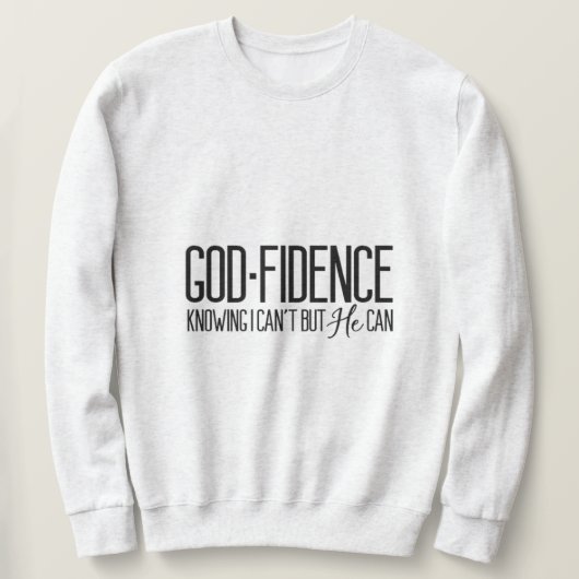 Godfidentie Inspirerend Sweatshirt (Design voorkant)