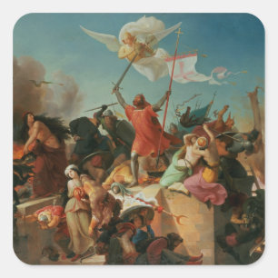 Godfrey de Bouillon, Franse kruisvaarder Vierkante Sticker