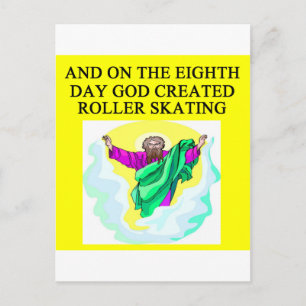 godgecreeerde rolschaatsen briefkaart