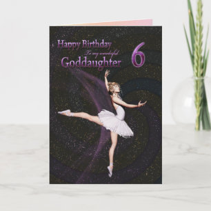 Godgirl age 6, ballerine carte d'anniversaire
