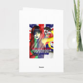 Godgirl Cute carte d'anniversaire, dragon violet a (Dos)