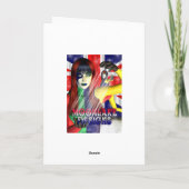 Godgirl Funky moderne carte d'anniversaire avec Ra (Dos)