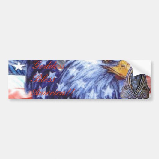 Godin Bless America! Bumpersticker (Voorkant)
