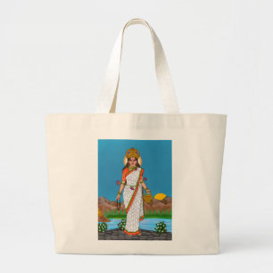 Godin Brahmacharini Boodschaptas Grote Tote Bag