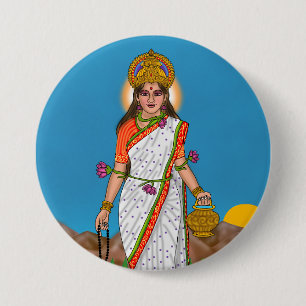 Godin Brahmacharini-knop Ronde Button 7,6 Cm