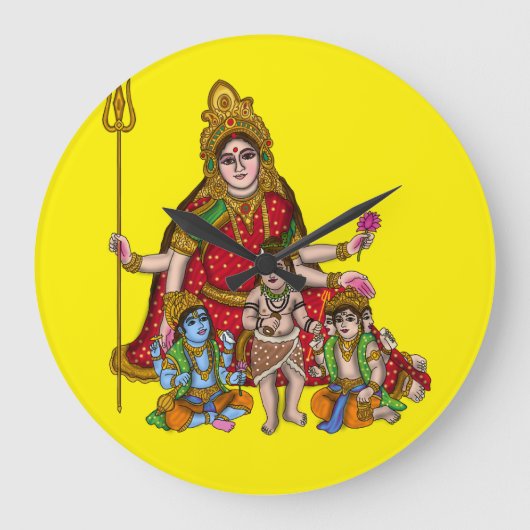 Godin Durga Wandklok Grote Klok (Voorkant)