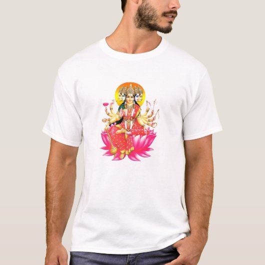 Godin Gayatri Devi Hindoe Godheid T-shirt (Voorkant)