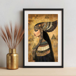 Godin Isis: Gouden Art Nouveau Egyptische Poster