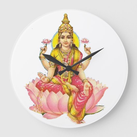 godin lakshmi hindu schat in geld grote klok (Voorkant)