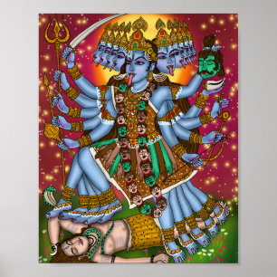 Godin Mahakali Poster   Fierce Hindu Devi Kali S