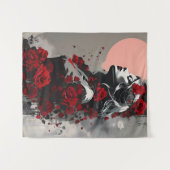 Godin met rode rozen wandkleed (Voorkant (horizontaal))