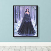 Godin met wolven van Renee Lavoie Canvas Afdruk (Insitu (Houten vloer))