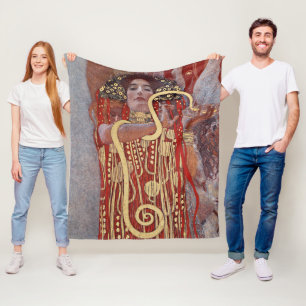 Godin of Health, Hygieia (Salus), Gustav Klimt Fleece Deken
