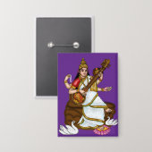 Godin Saraswati Knop Button (Voorkant / Achterkant)
