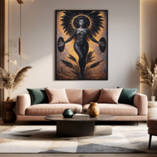 Godin van de Schaduwen Canvas Afdruk