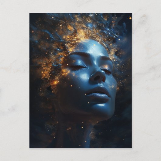 Godin van de sterren briefkaart (Voorkant)