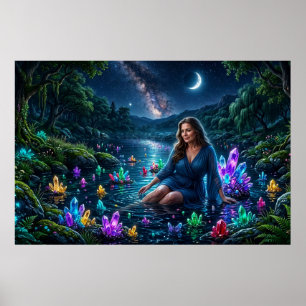 Godin van het Magische Kristalmeer Poster