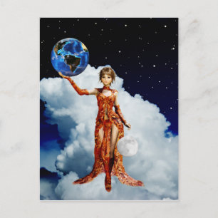 Godin van het Universum Briefkaart
