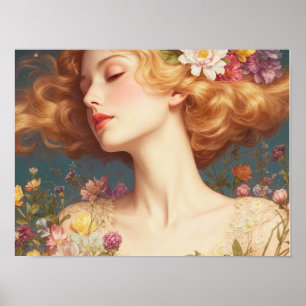 “Godin van Licht – Fluistering van Bloesems” Poster