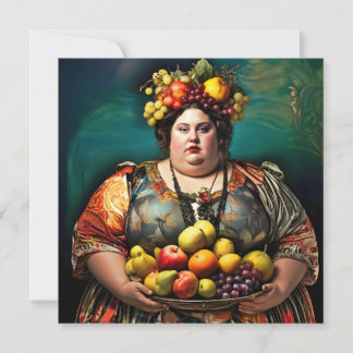 "Godin van Overindulgence" Kleurrijk Portret