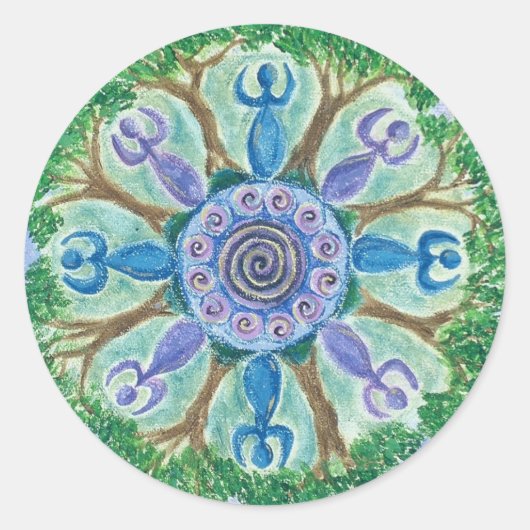 Godinnen dansen Stickers (Voorkant)