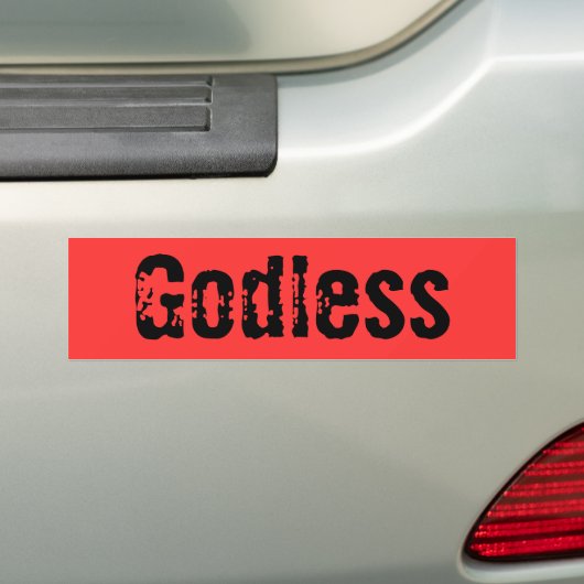 Godless bumpersticker (Op auto)