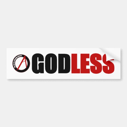 Godless Bumpersticker (Voorkant)