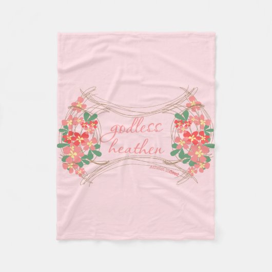 Godless Heathen Fleece Floral Blanket (Voorkant)